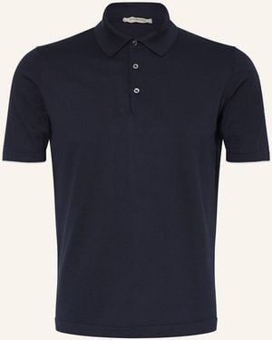 FIORONI CASHMERE Strick-Poloshirt - Blau