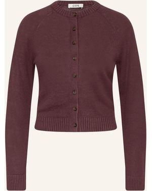 COS Strickjacke aus Leinen - Lila