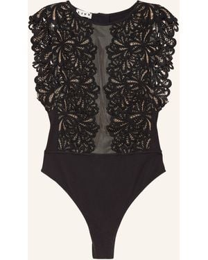 LIVY Body LENNOX mit Glitzergarn und Spitze - Schwarz