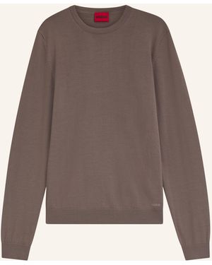 HUGO Pullover SAN CEDRIC-M1 Regular Fit - Braun