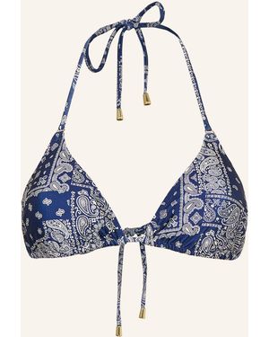 Mrs & HUGS Triangel-Bikini-Top - Blau