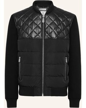 Philipp Plein Lederblouson - Schwarz