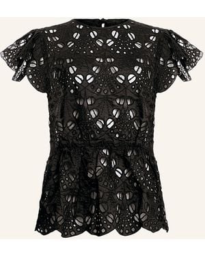 AllSaints Blusenshirt MEADOW aus Lochspitze - Schwarz