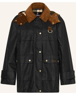Barbour Jacke WRENWOOD WAX mit abnehmbarer Kapuze - Schwarz