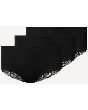 Snocks Seamless Hipster mit Spitze - Schwarz