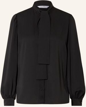 Max Mara Schluppenbluse MELANIA aus Seide - Schwarz