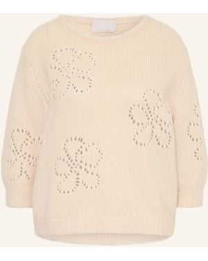 Hemisphere Pullover mit Cashmere und 3/4-Arm - Natur