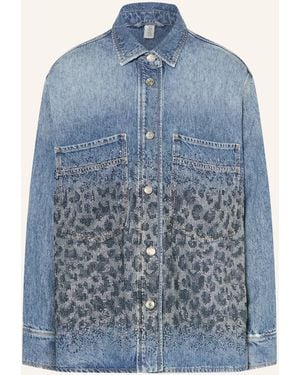 Liu Jo Jeans-Overjacket mit Schmucksteinen - Blau