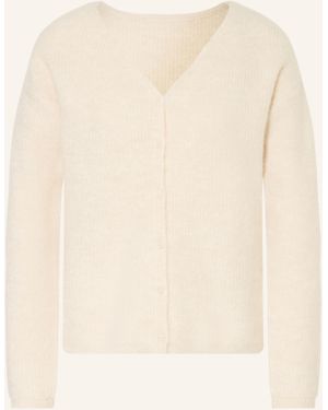 SELECTED Strickjacke mit Alpaka - Natur
