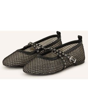 Toral Mary-Jane-Ballerinas VILMA mit Schmucksteinen - Braun
