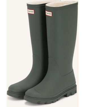 HUNTER Stiefel DOWNPOUR TALL - Grün