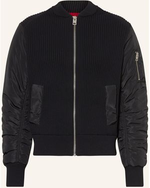 HUGO Blouson SYBRUN im Materialmix - Schwarz