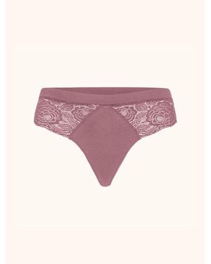 erlich textil Gertrud String große Cups mit Baumwolle (aus Umstellung auf biologischen Anbau) - flache Nähte - Pink
