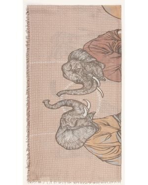 Hemisphere Schal mit Cashmere - Natur