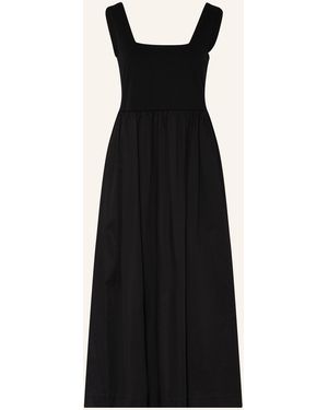 Comma, Kleid im Materialmix - Schwarz