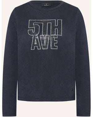 Monari Longsleeve mit Schmucksteinen - Blau