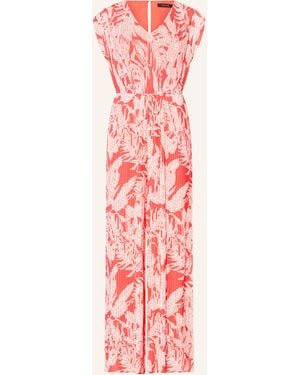 Comma, Jumpsuit mit Plissees - Pink