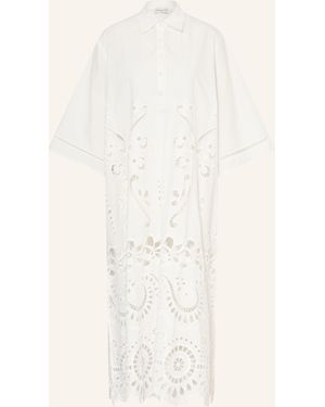 Miss June Hemdblusenkleid ADRIA mit Lochspitze und 3/4-Arm - Natur