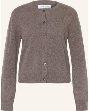 Samsøe & Samsøe Strickjacke SABOSTON aus Cashmere - Braun