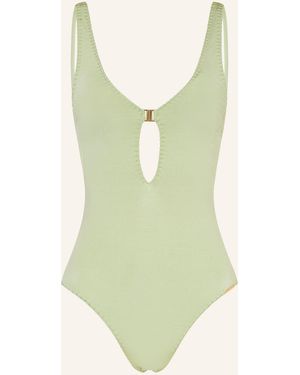 watercult Badeanzug CRAFTED ESSENTIALS mit Cut-out - Grün