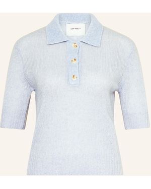 Lisa Yang Strick-Poloshirt MASY aus Cashmere - Blau