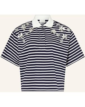 Dante6 Jersey-Poloshirt TITAN mit Schmuckperlen - Blau