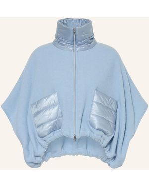 Herno Cape im Materialmix - Blau