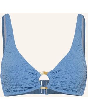 watercult Bralette-Bikini-Top TIDAL TEXTURE - Blau