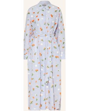 Essentiel Antwerp Hemdblusenkleid JAMANNA mit Schmucksteinen - Weiß