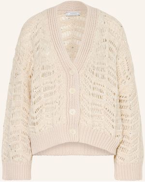 Peserico Strickjacke mit Pailletten - Natur