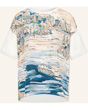 Weekend by Maxmara Blusenshirt TERZO im Materialmix mit Seide - Blau