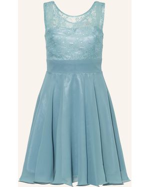 G.O.L. FINEST COLLECTION Cocktailkleid mit Schmucksteinbesatz - Blau