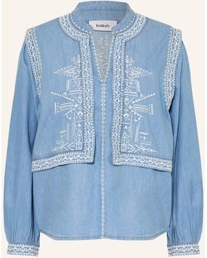 Ba&sh Blusenshirt LAURA in Jeansoptik - Blau