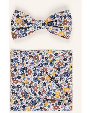Prince BOWTIE Set: Fliege und Einstecktuch - Blau