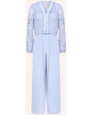 Phase Eight Set WINONA: Jumpsuit und Jacke aus Lochspitze - Blau