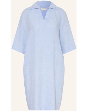 Milano Italy Leinenkleid mit 3/4-Arm - Blau