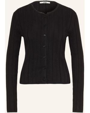 Maje Set: Strickjacke und Stricktop mit Spitze - Schwarz