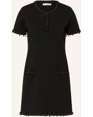 FRAME Etuikleid THE BEADED TRIM DRESS mit Schmucksteinen - Schwarz
