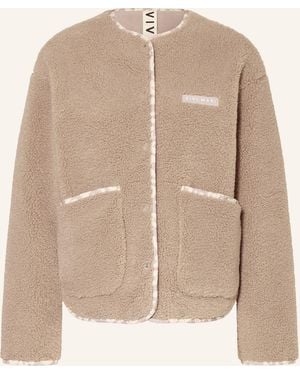 Vive Maria Teddyfell-Jacke - Natur