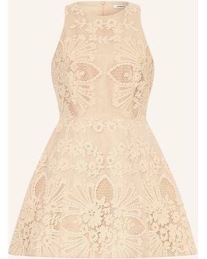 Sandro Kleid mit Spitze - Natur