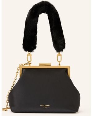 Ted Baker Handtasche PURCEY mit Kunstfell - Schwarz