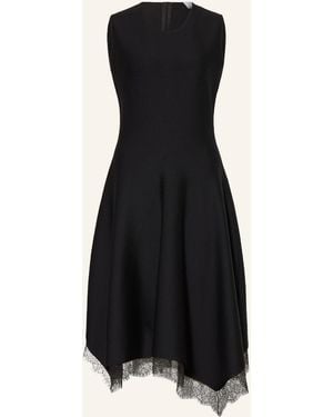 McQueen Strickkleid mit Spitze - Schwarz
