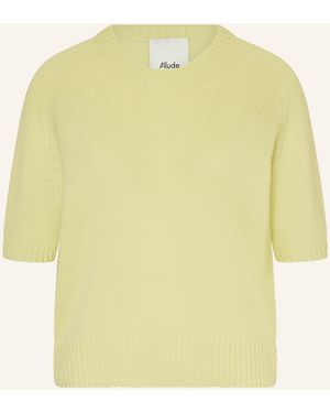 Allude Cashmere-Pullover mit 3/4-Arm - Gelb