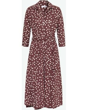 Rossana Diva Hemdblusenkleid mit 3/4-Arm - Rot