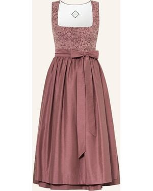 WALDORFF Dirndl NICA mit Leinen - Pink
