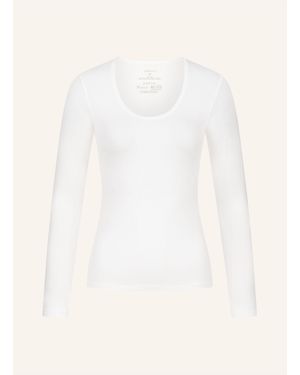 erlich textil Light Touch tiefausgeschnittenes Langarmshirt mit Lyocell - seidig weich - Natur