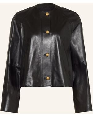 Max Mara Lederjacke BOUQUET - Schwarz