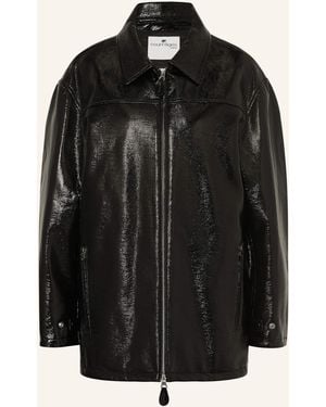 Courreges Jacke in Lederoptik - Schwarz