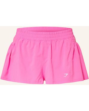 GYMSHARK 2-in-1-Trainingsshorts NEW FLUTTER WOVEN - Pink