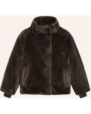 Comma, Kunstfell-Jacke - Schwarz